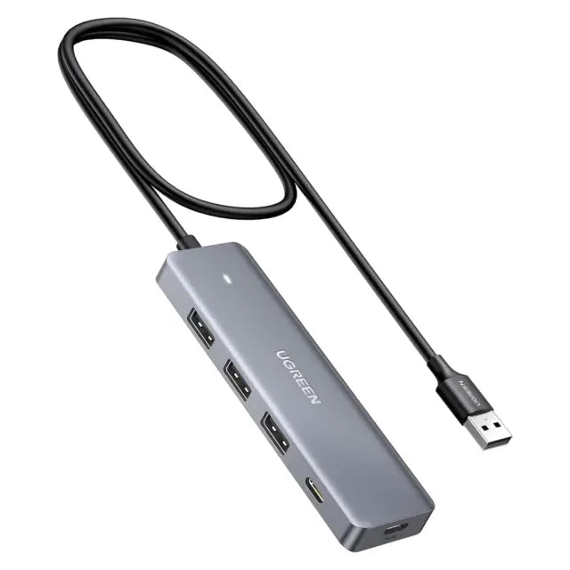 يوجرين موزع USB 3.0 بـ3 منافذ USB-A ومنفذ USB-C + طاقة USB-C