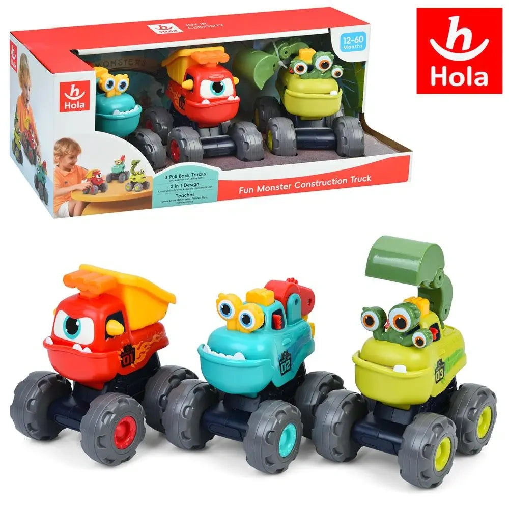 HOLA – Fun Monster Construction Truck Set