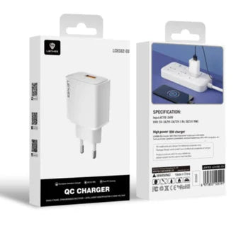 Lenyes LCH382-EU – شاحن سريع QC 3.0 عالي الطاقة (EU)