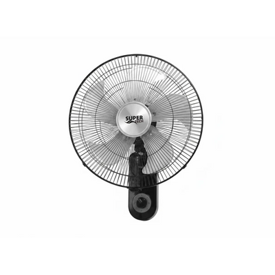 SuperTech 18-Inch Wall Fan STFW45-9244 – 60W, 5 Metal Blades, 3 Speed Settings, Black