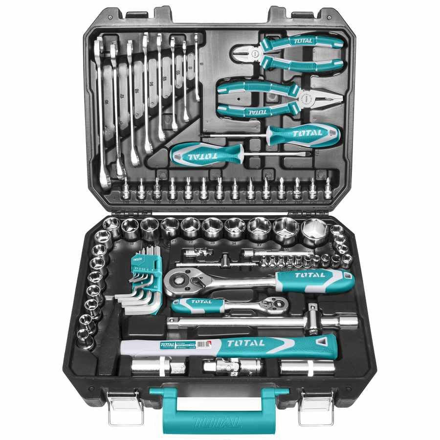 Total 77-Piece Tool Bag – Versatile Tools for Home Repairs