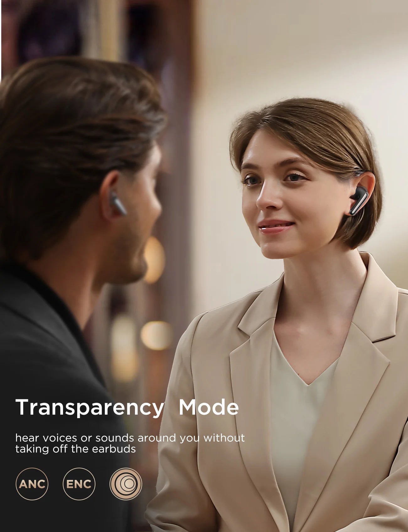 سماعات لاسلكية بعزل ضوضاء احترافي من جويروم