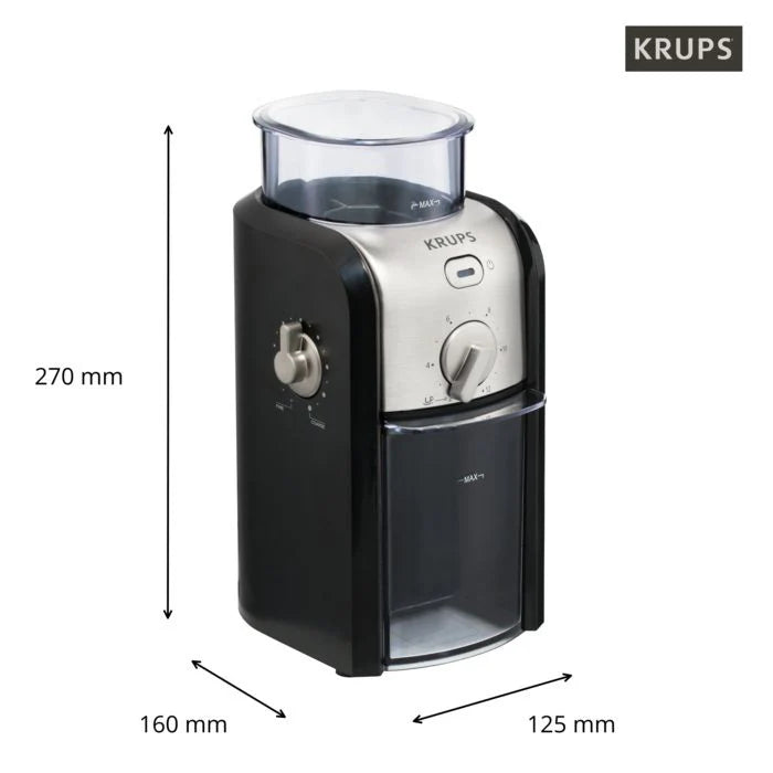 KRUPS GVX231 Expert Burr Grinder - Black