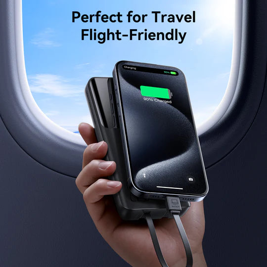 باور بانك جويروم بسعة 10000 مللي أمبير/ساعة مع شاشة وكابلات