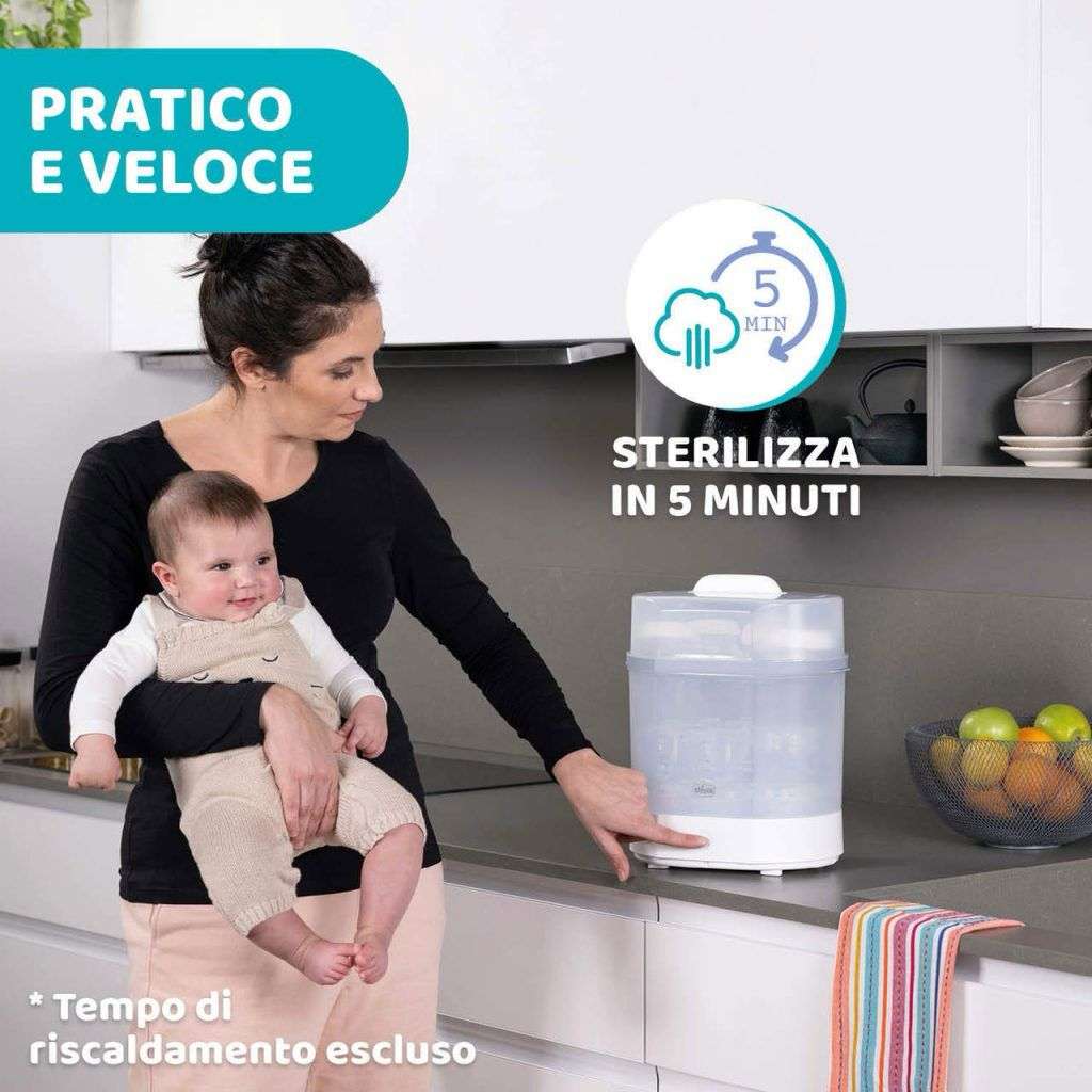 Chicco 3-in-1 Steam Sterilizer Fast & Chemical-Free Sanitization