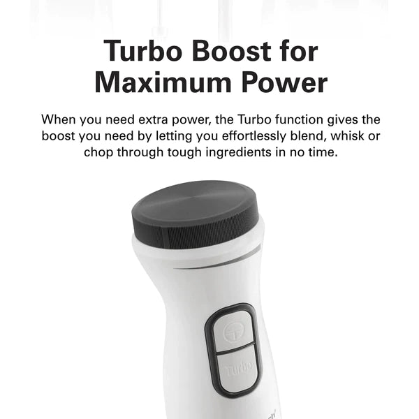 Hamilton Beach Turbo Boost Hand Blender 600W - White