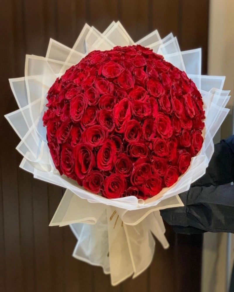 50 Red Roses Bouquet – Luxury Romantic Gift