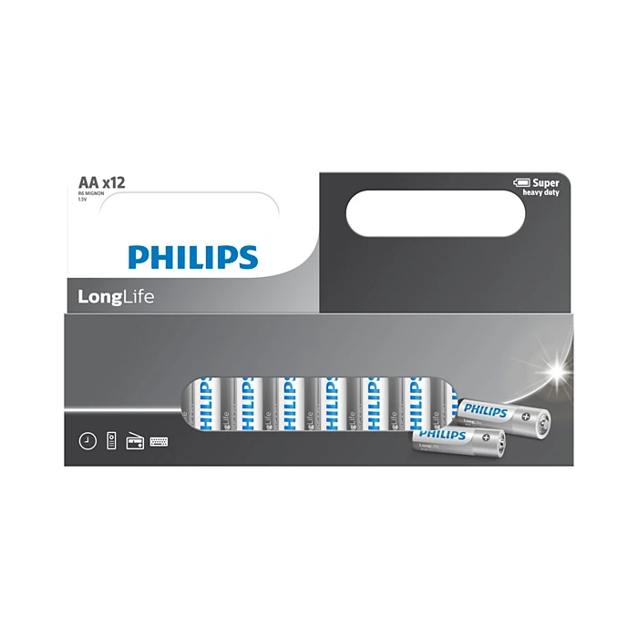 بطارية Philips LongLife R6L12W/40 AA – طاقة طويلة الأمد