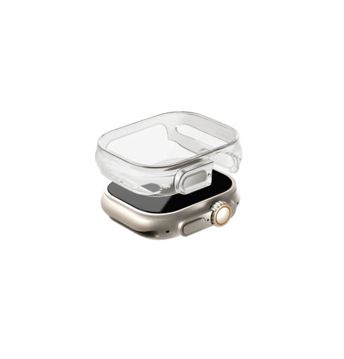 حافظة ساعة جاردي هايبرد مع حماية شاشة 49 ملم من يونيك - شفاف