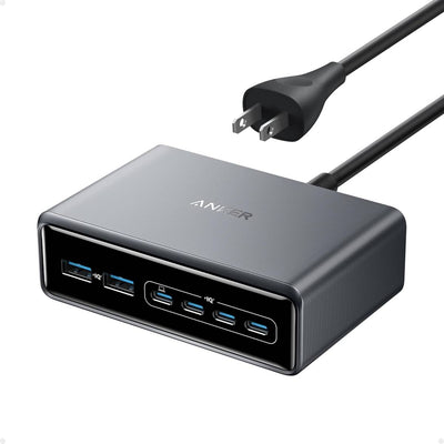 محطة شحن Anker Prime بقدرة 200 واط و6 منافذ بتقنية GaN