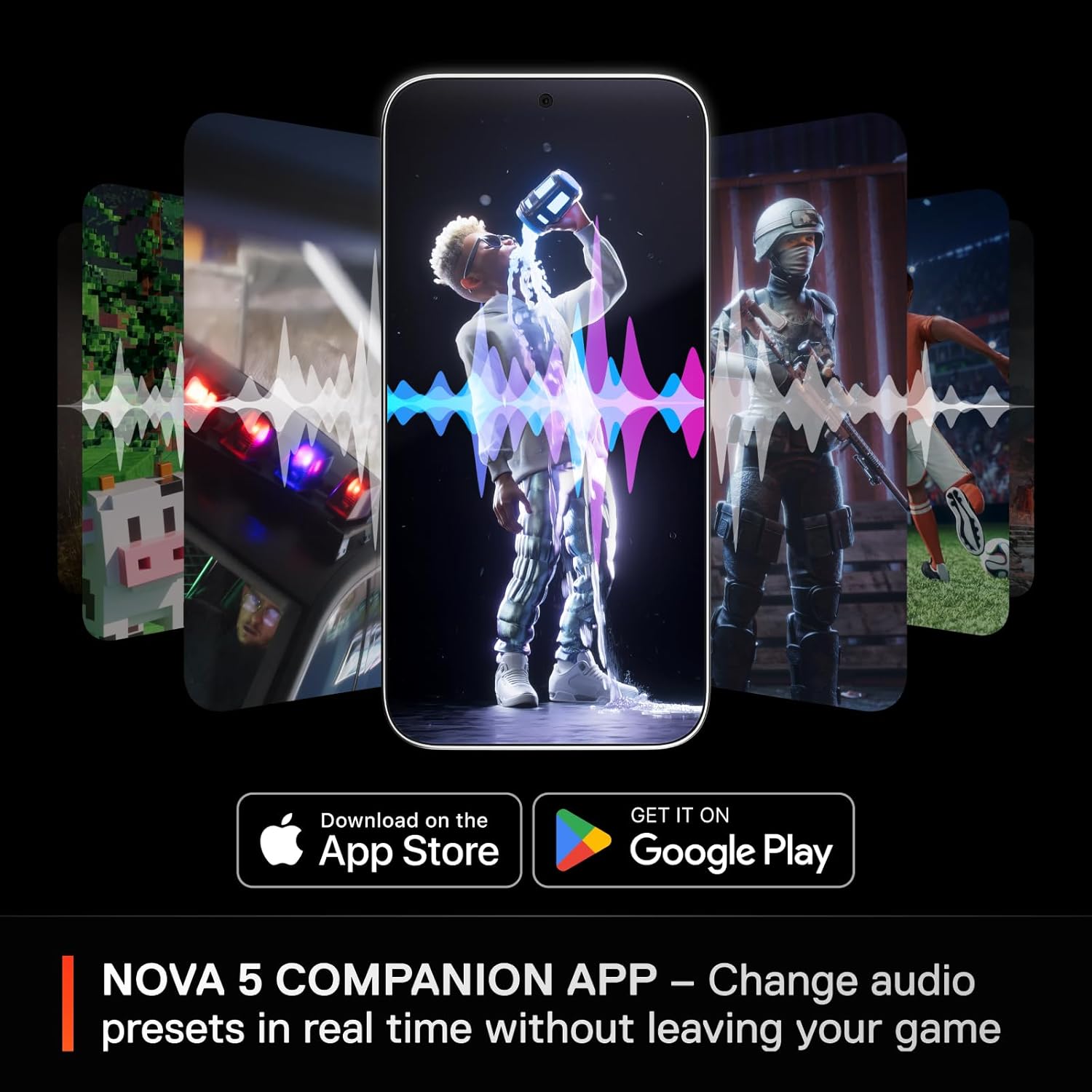 سماعة ألعاب SteelSeries Nova 5X لأجهزة Xbox وPC وPS