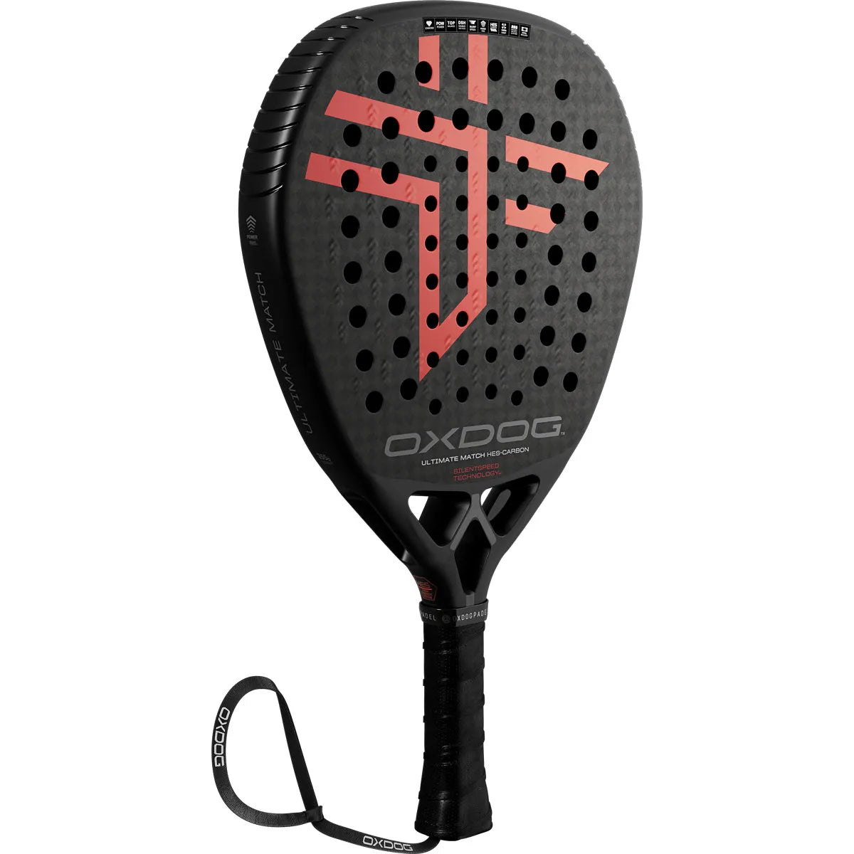 OXDOG Ultimate Match HES-Carbon SilentSpeed 3D/Sand Racket