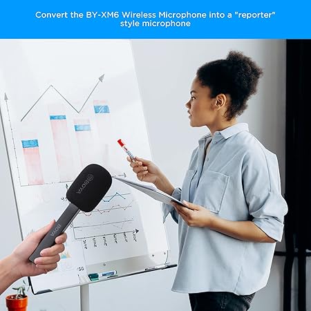 BOYA BY-XM6 HM Wireless Microphone Handheld Holder – For Vlog, YouTube, Interviews