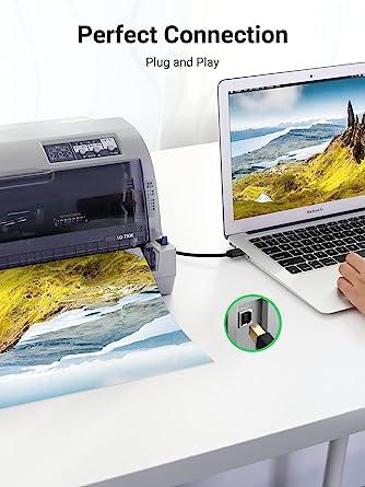 كابل UGREEN USB 2.0 AM إلى BM للطباعة 5 متر (أسود)