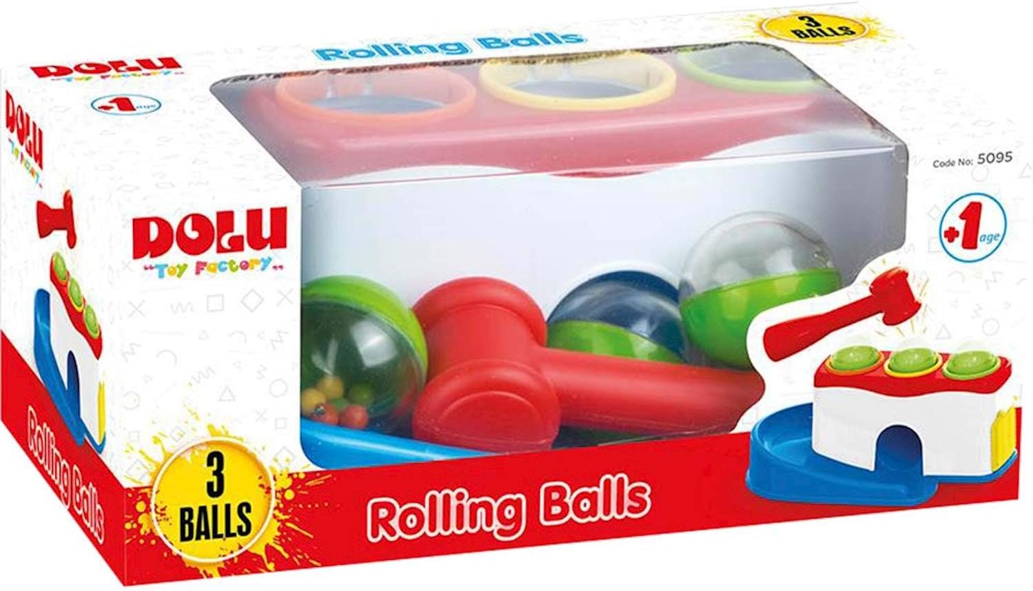 Dolu لعبة الكرات المتدحرجة الخشبية للأطفال التعليمية
