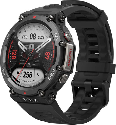 ساعة Amazfit T-Rex 2 الذكية - نطاق مزدوج و6 أقمار صناعية لتحديد المواقع، وعمر بطارية يصل إلى 24 يومًا