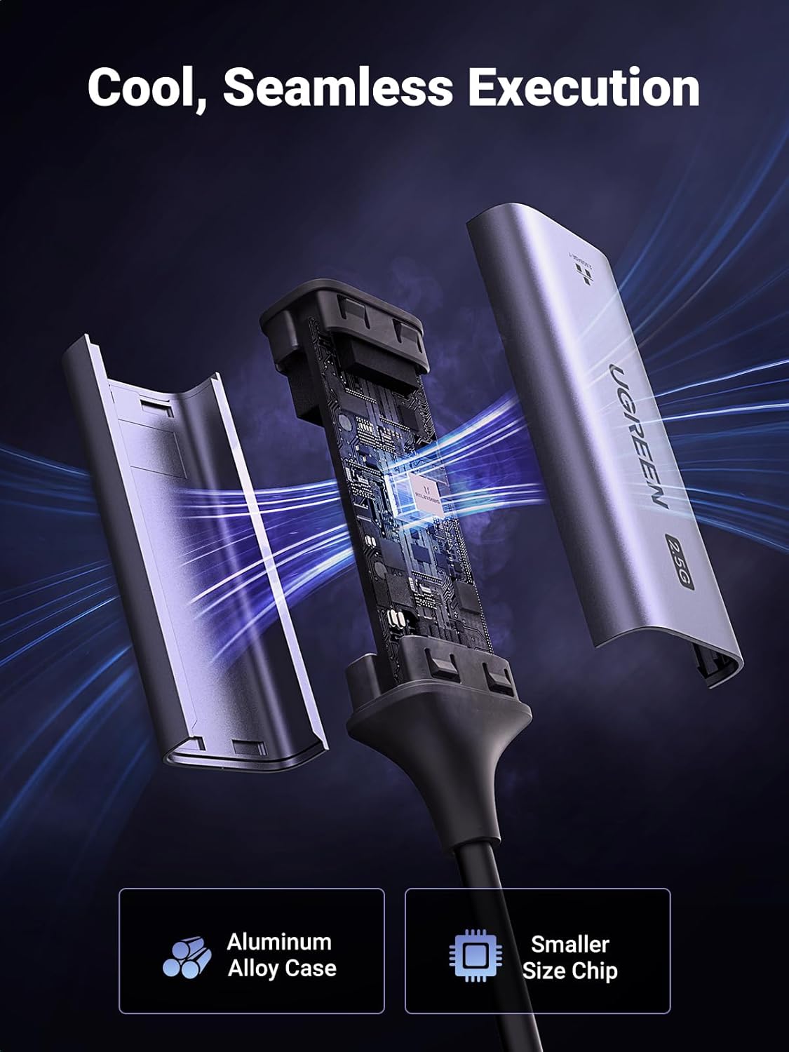 محول UGREEN إيثرنت 2.5Gbps USB 3.0 - غلاف ألمنيوم