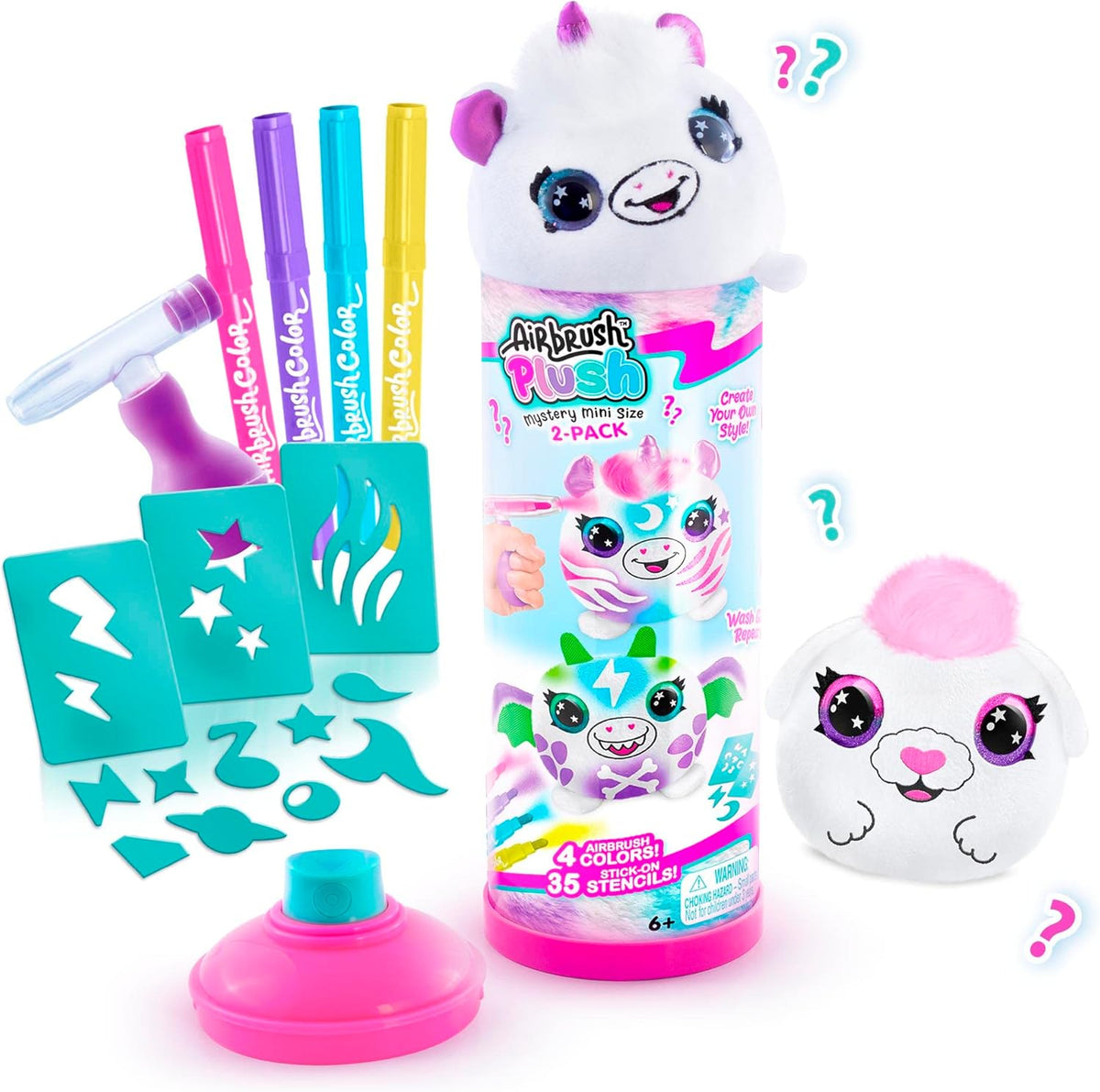 مجموعة Canal Toys – Airbrush Plush Mini 2 لتزيين الدمى