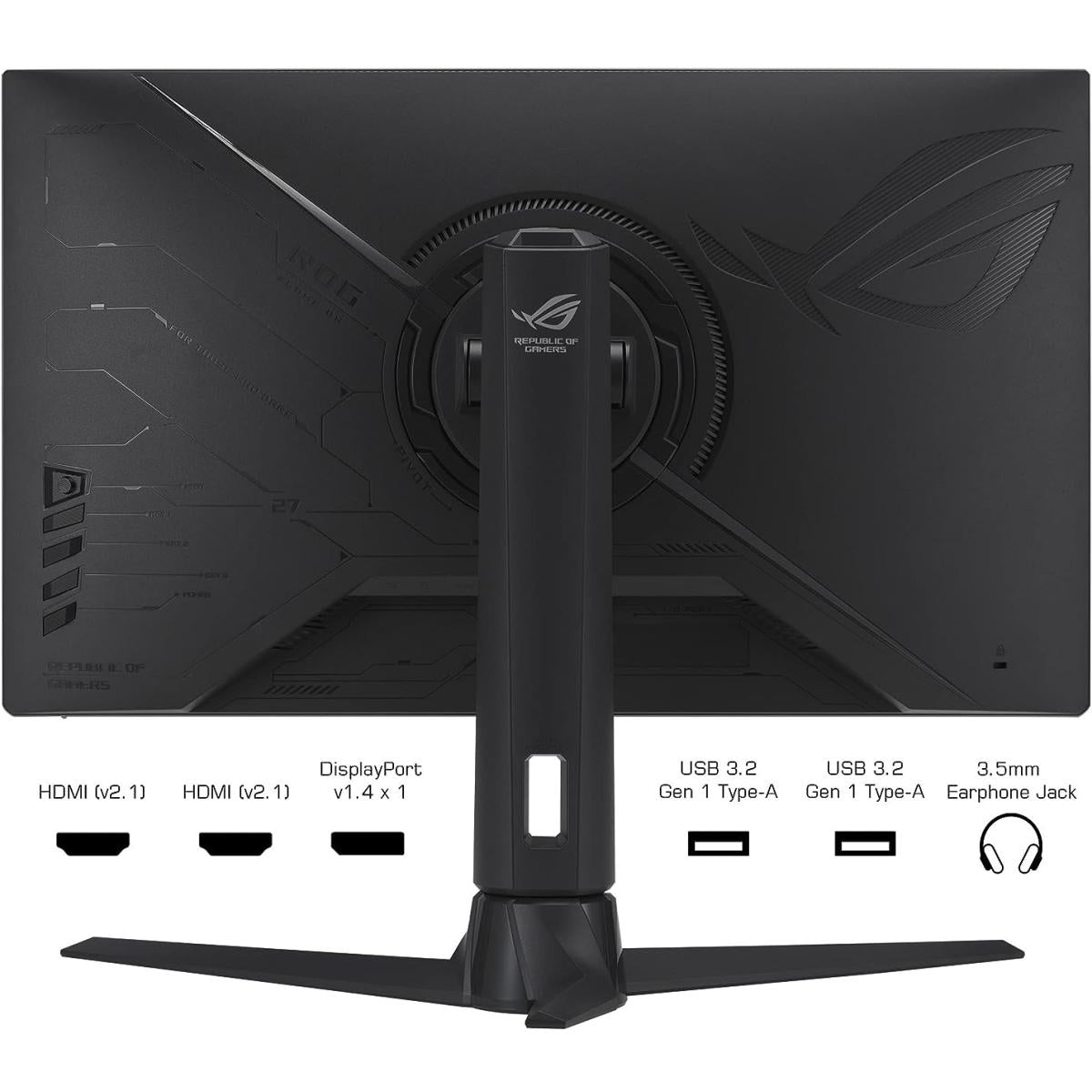 شاشة ألعاب ASUS ROG STRIX XG27AQMR مقاس 27 بوصة | دقة 2K QHD، معدل تحديث 300 هرتز، تقنية IPS سريعة | متوافقة مع تقنية G-Sync