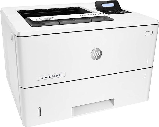 طابعة ليزر أحادية الشبكة HP LaserJet Pro M501DN دوبلكس - بيضاء