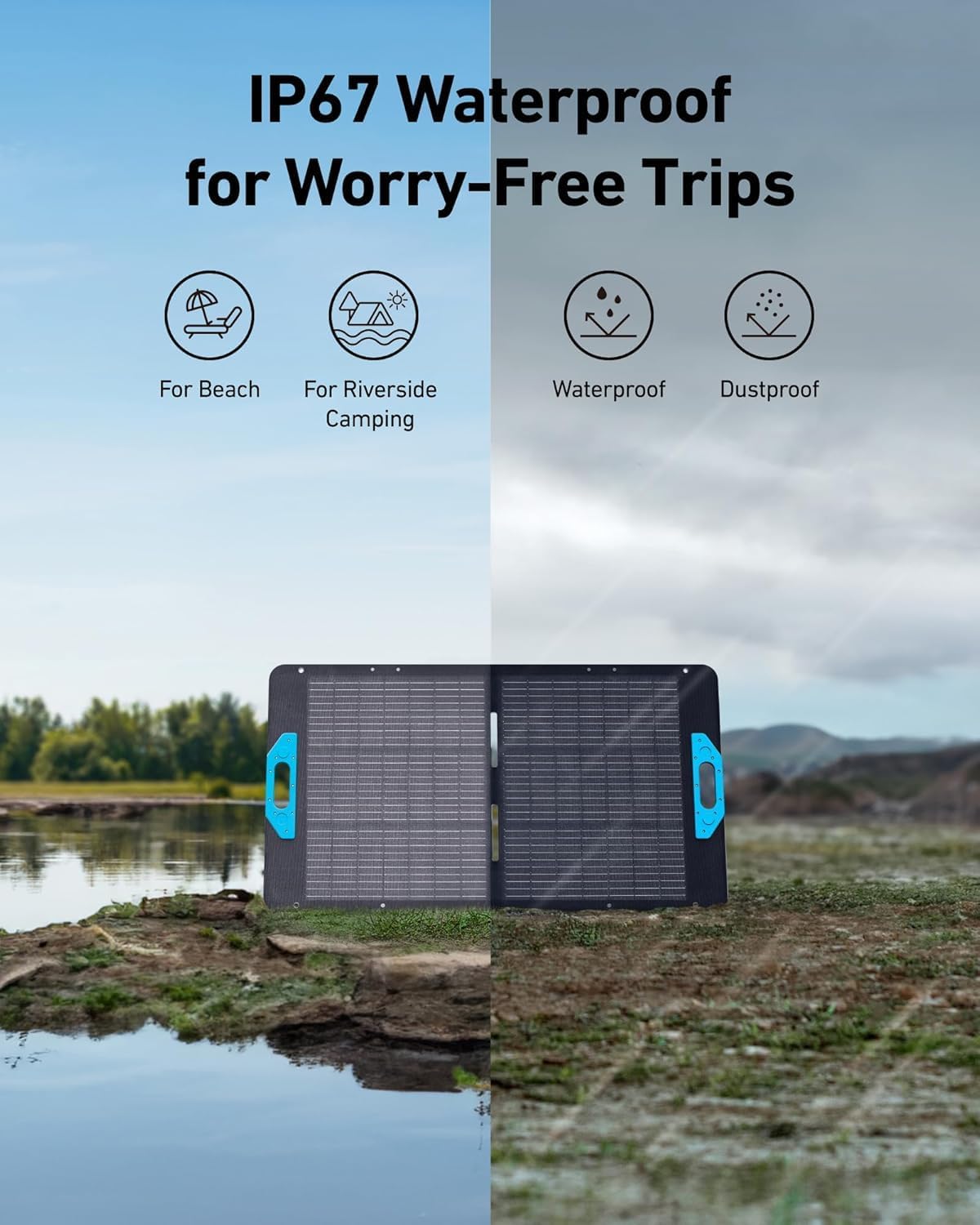 لوحة شمسية محمولة Anker SOLIX PS100 بقدرة 100 واط