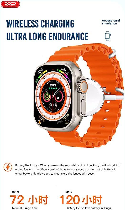 ساعة XO M8Ultra الرياضية الذكية للشحن اللاسلكي والإصدار الرياضي