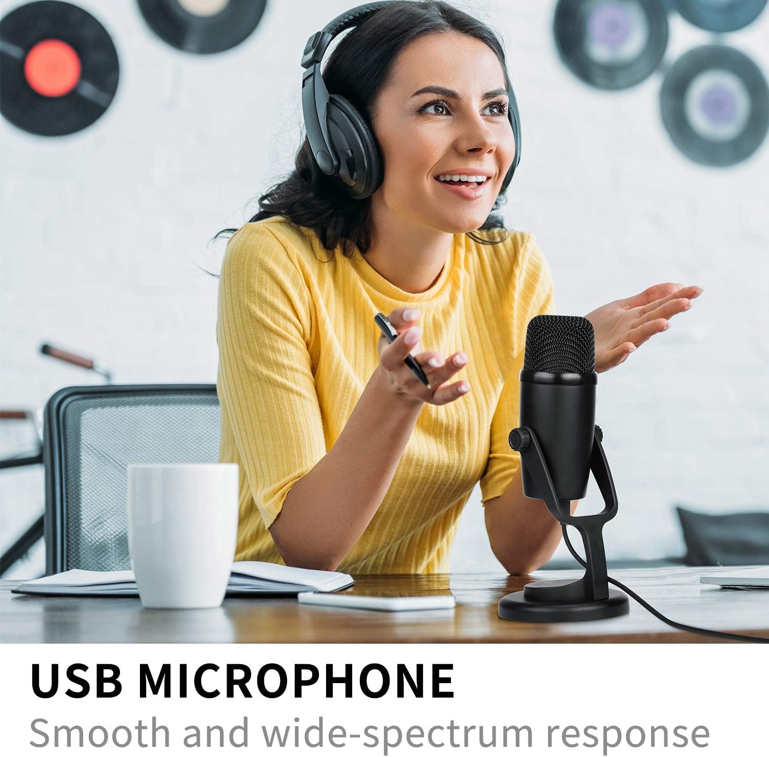 ميكروفون بويا سلكي/لاسلكي يو اس بي ثنائي الوظائف