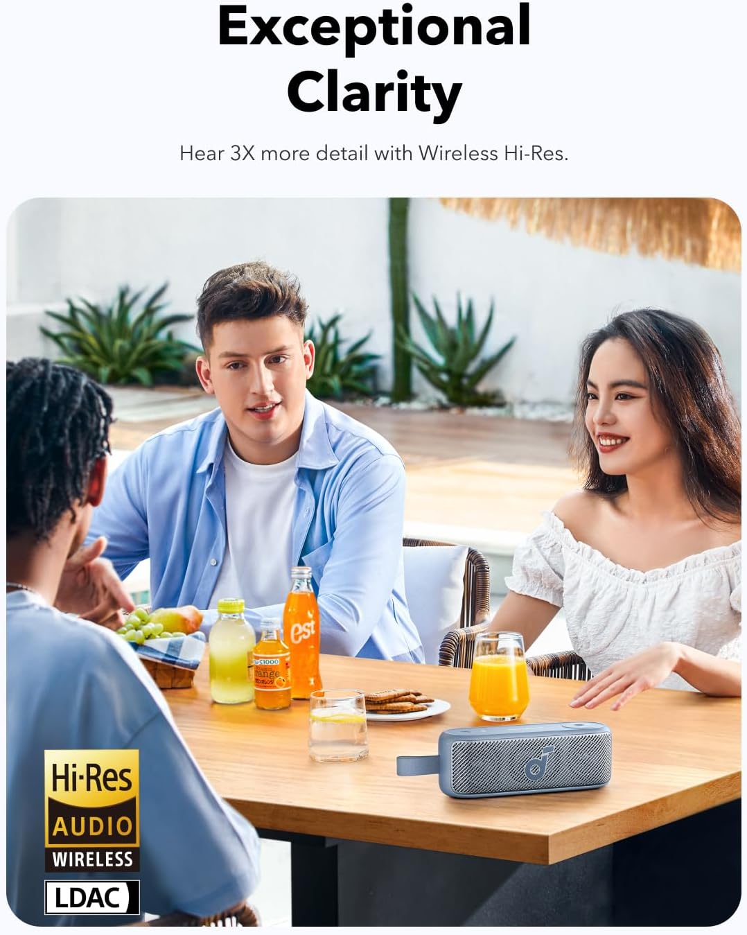 مكبر صوت أنكر ساوندكور قوي ومقاوم للماء - أسود & أزرق