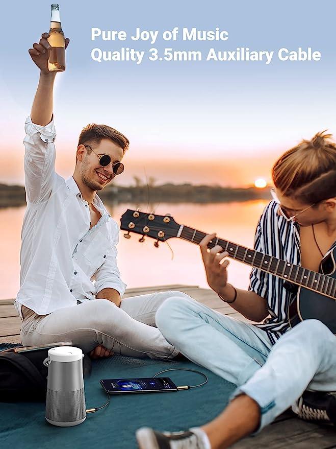 كابل صوت UGREEN 3.5 مم مضفر شبكي بطول 3 متر (رمادي) AV12510605