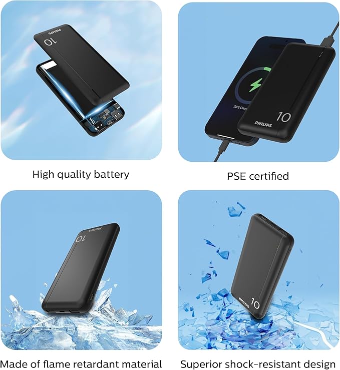 Philips DLP1812PB 10000mAh 20W Power Bank USB-A & USB-C