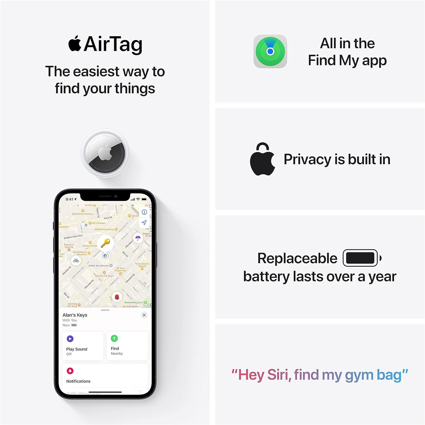 مجموعة 4 قطع من Apple AirTag