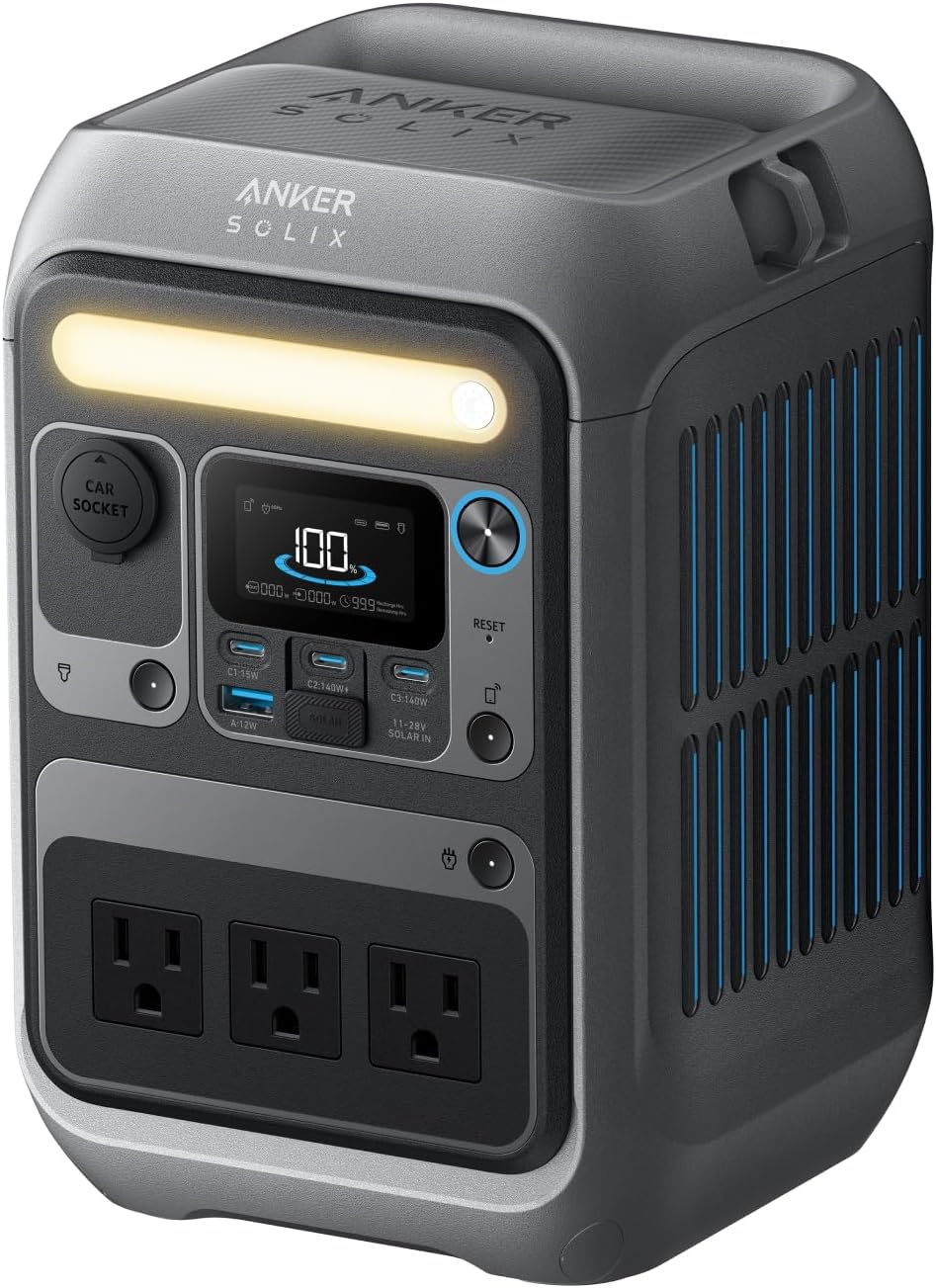 Anker SOLIX C300 Portable Power Station 288Wh 300W – Camping Solar Generator