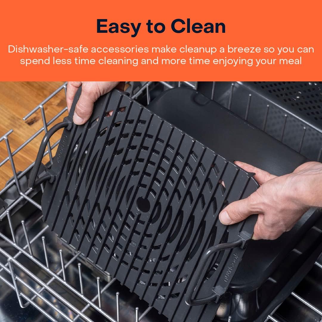 شواية كهربائية داخلية ذكية من Nutricook XL بسعة 8.5 لتر - أسود وفضي