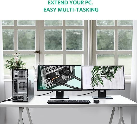 محول UGREEN DVI (24+5) ذكر إلى VGA أنثى (أسود)