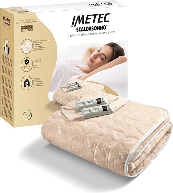 بطانية Imetec الحرارية المزدوجة – تدفئة آمنة واقتصادية