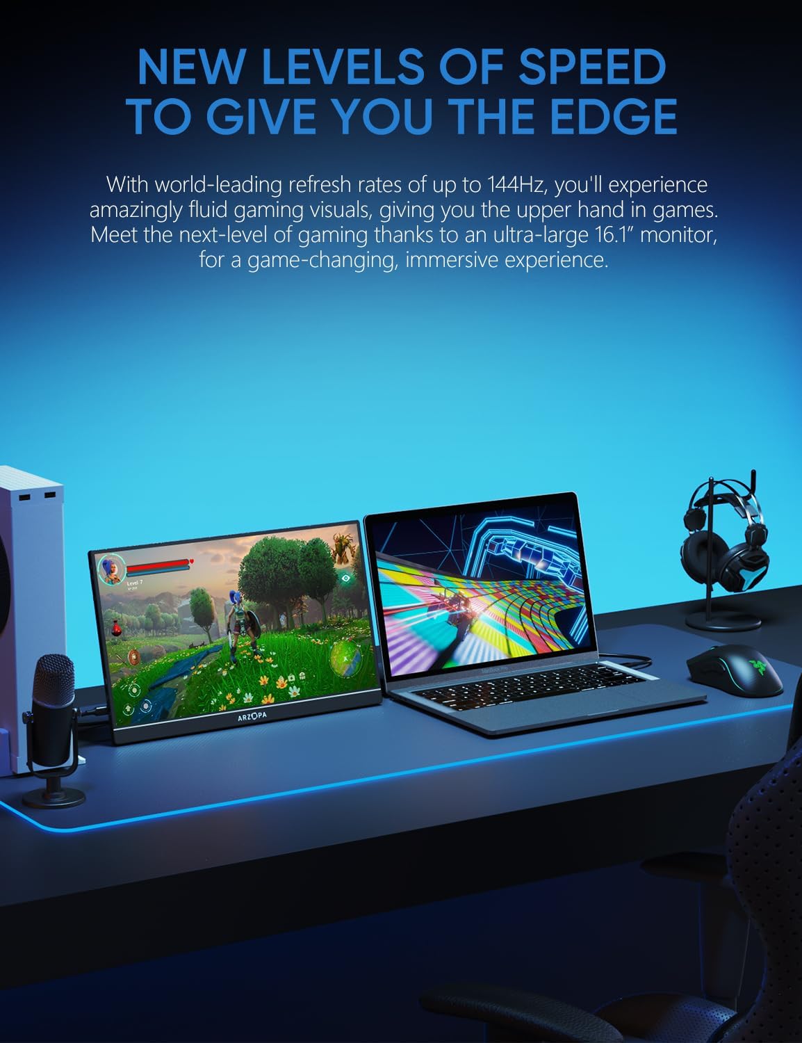 Arzopa Z1FC | 16.1" 144Hz IPS Laptop Portable Monitor