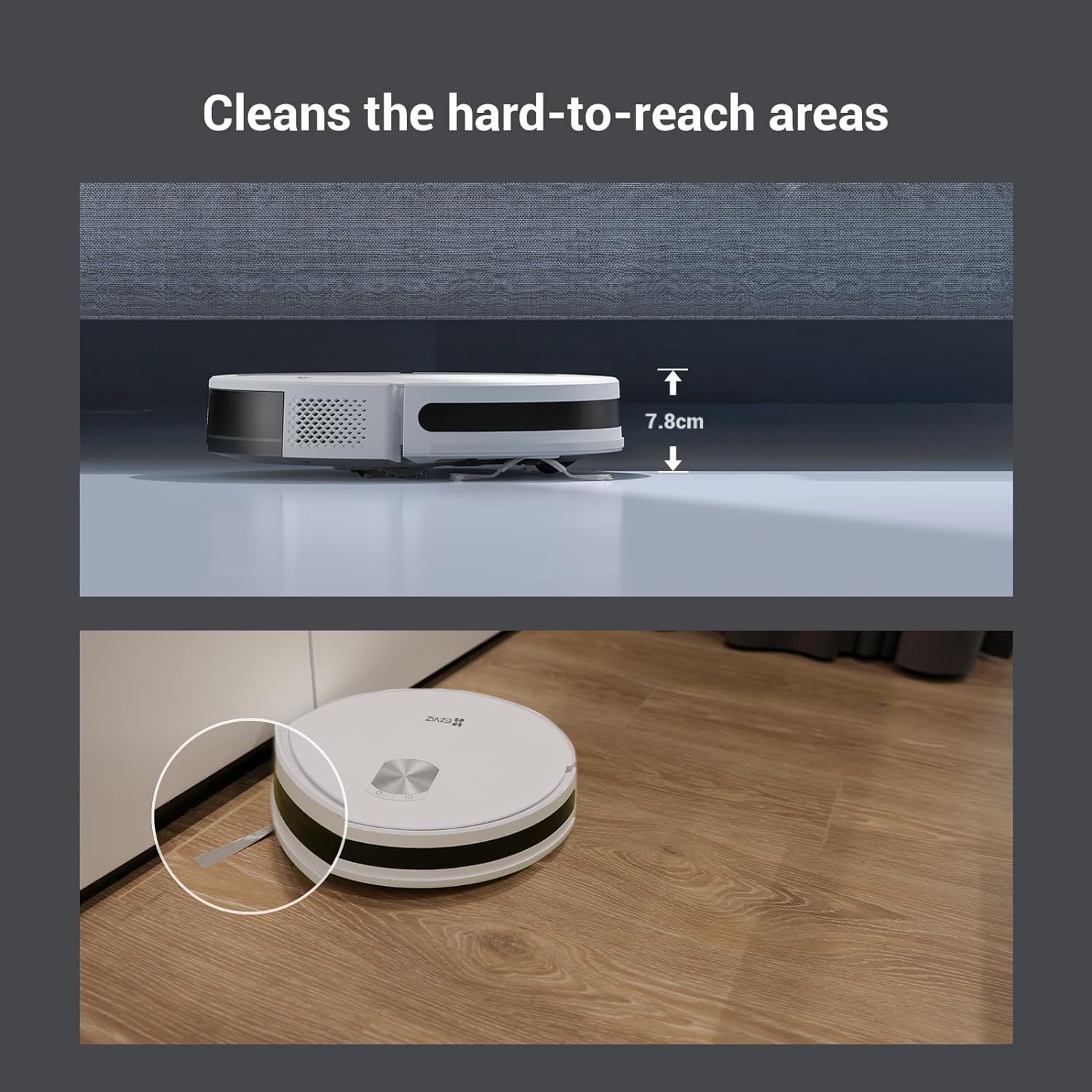 مكنسة كهربائية روبوتية من ايزفز بقوة شفط 2700 باسكال، مكنسة كهربائية ذاتية الشحن روبوت مع كيس غبار 800 مل