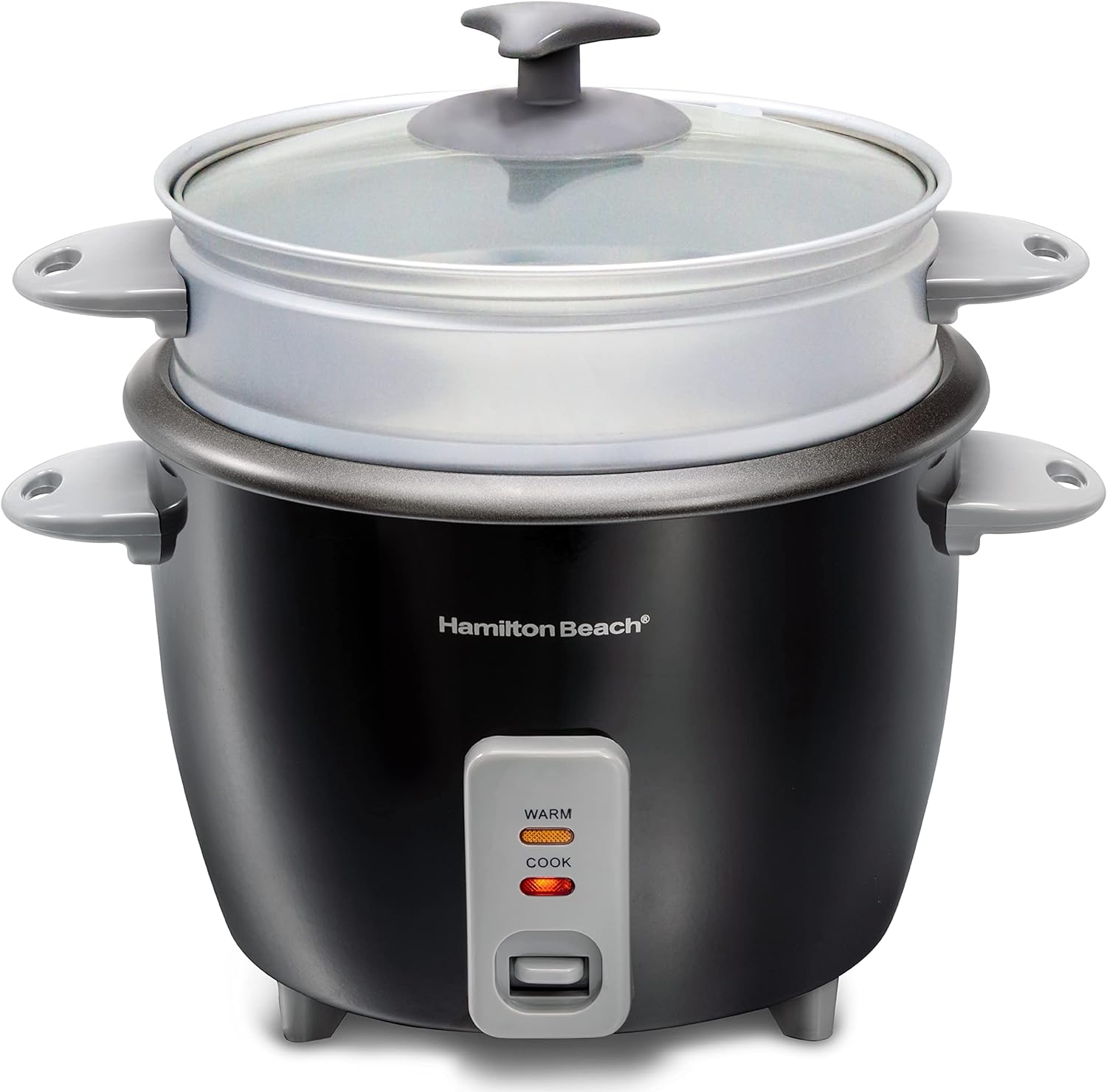 Hamilton Beach Rice Cooker Steamer 500W Black