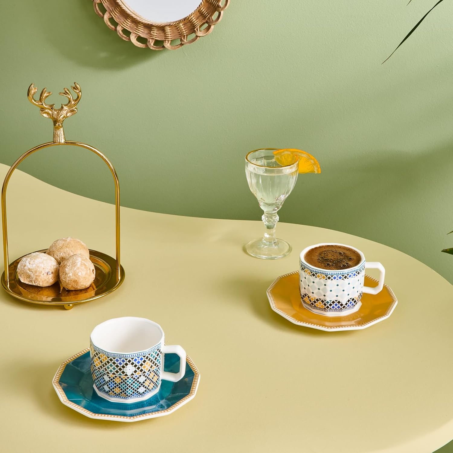 طقم فناجين قهوة كاراجا مدريد بورسلين 12 قطعة فاخر