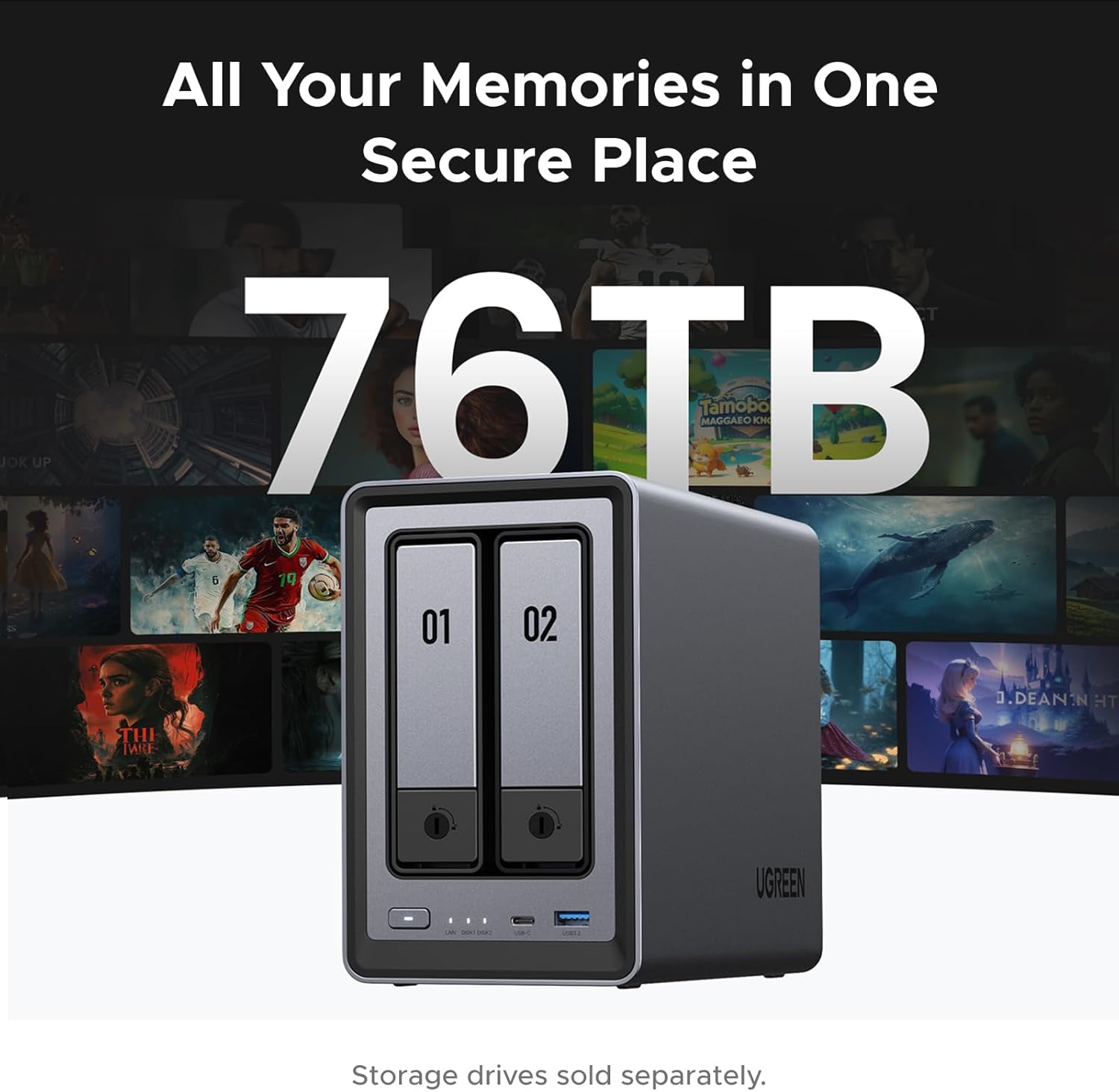 UGREEN NASync DXP2800 Powerful 2-Bay NAS with Intel N100