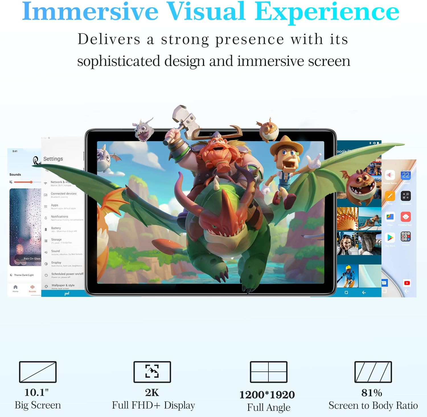 تابلت DOOGEE T10 Android 15GB+128GB Octa-Core للألعاب