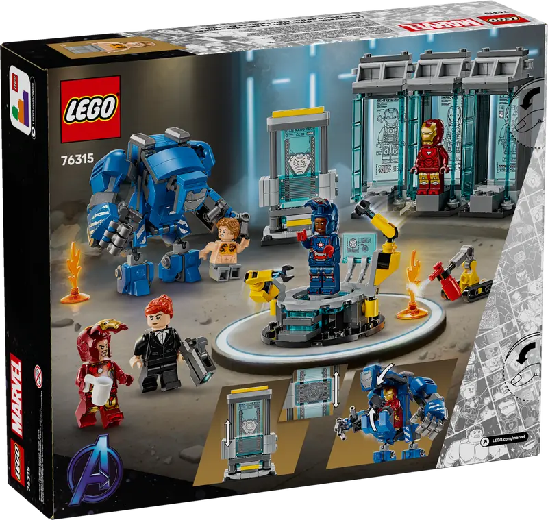 LEGO مارفل - مختبر آيرون مان: قاعة الدروع
