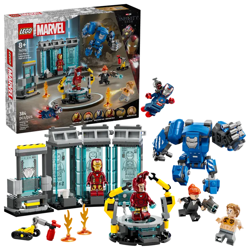 LEGO مارفل - مختبر آيرون مان: قاعة الدروع