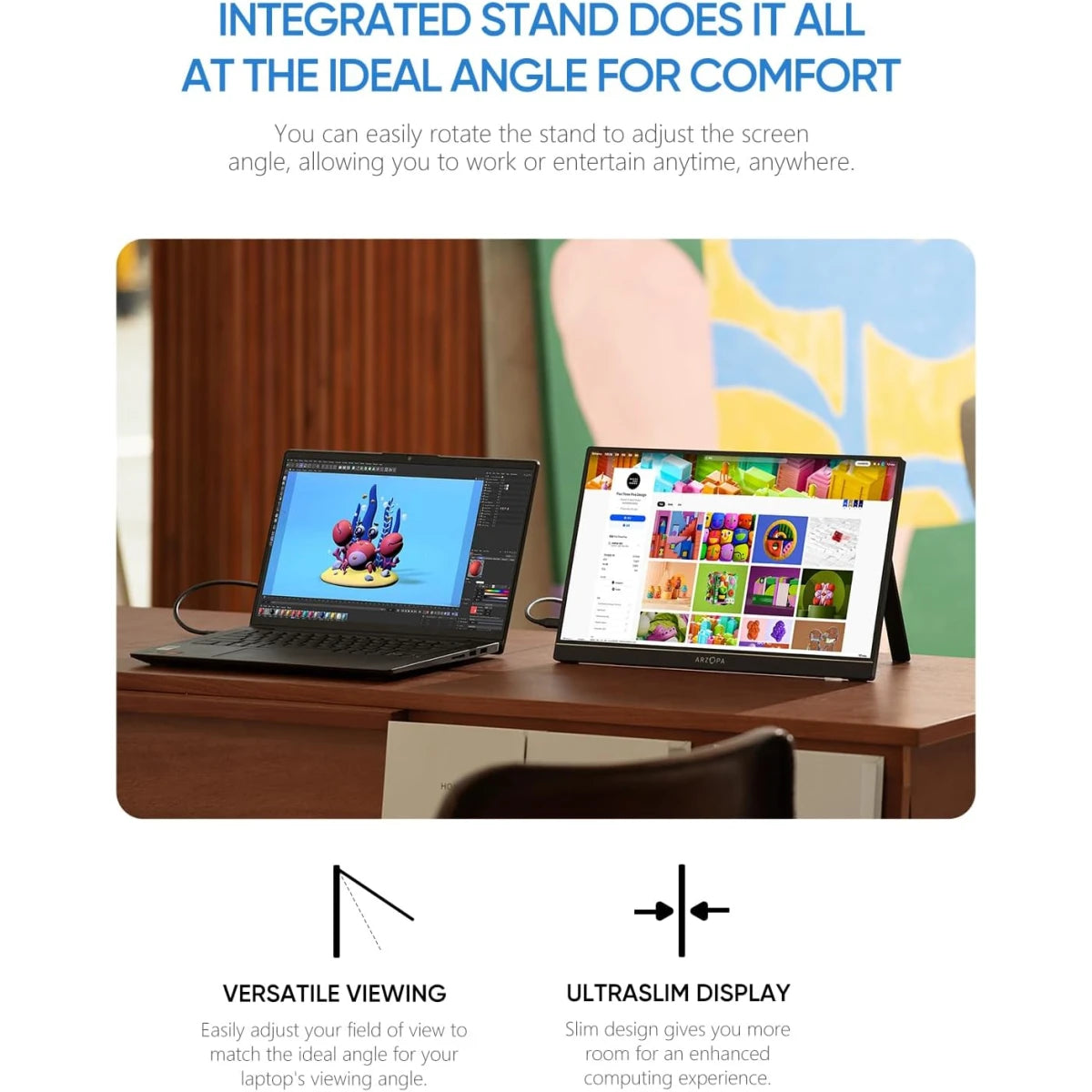 شاشة اللمس المحمولة Arzopa A1T – عزز إنتاجيتك في أي مكان!