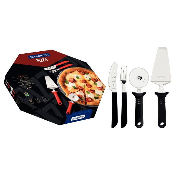 Tramontina 14-Piece Pizza Cutting Set – Black