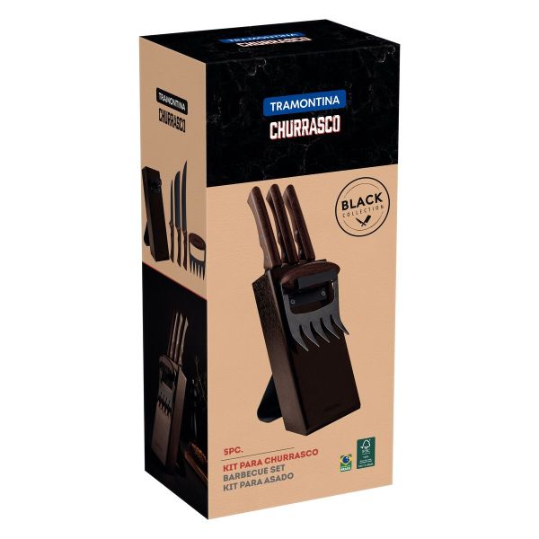 طقم أدوات باربكيو 5 قطع من Tramontina Churrasco