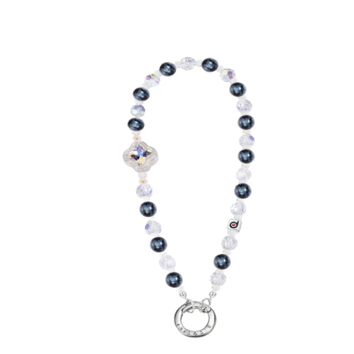 PICOCICI Crystal Flower Mermaid Beads Phone Chain