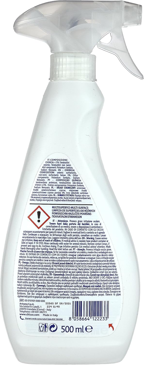 Chicco Multi-Surface Spray Safe & Natural Cleaning 500ml