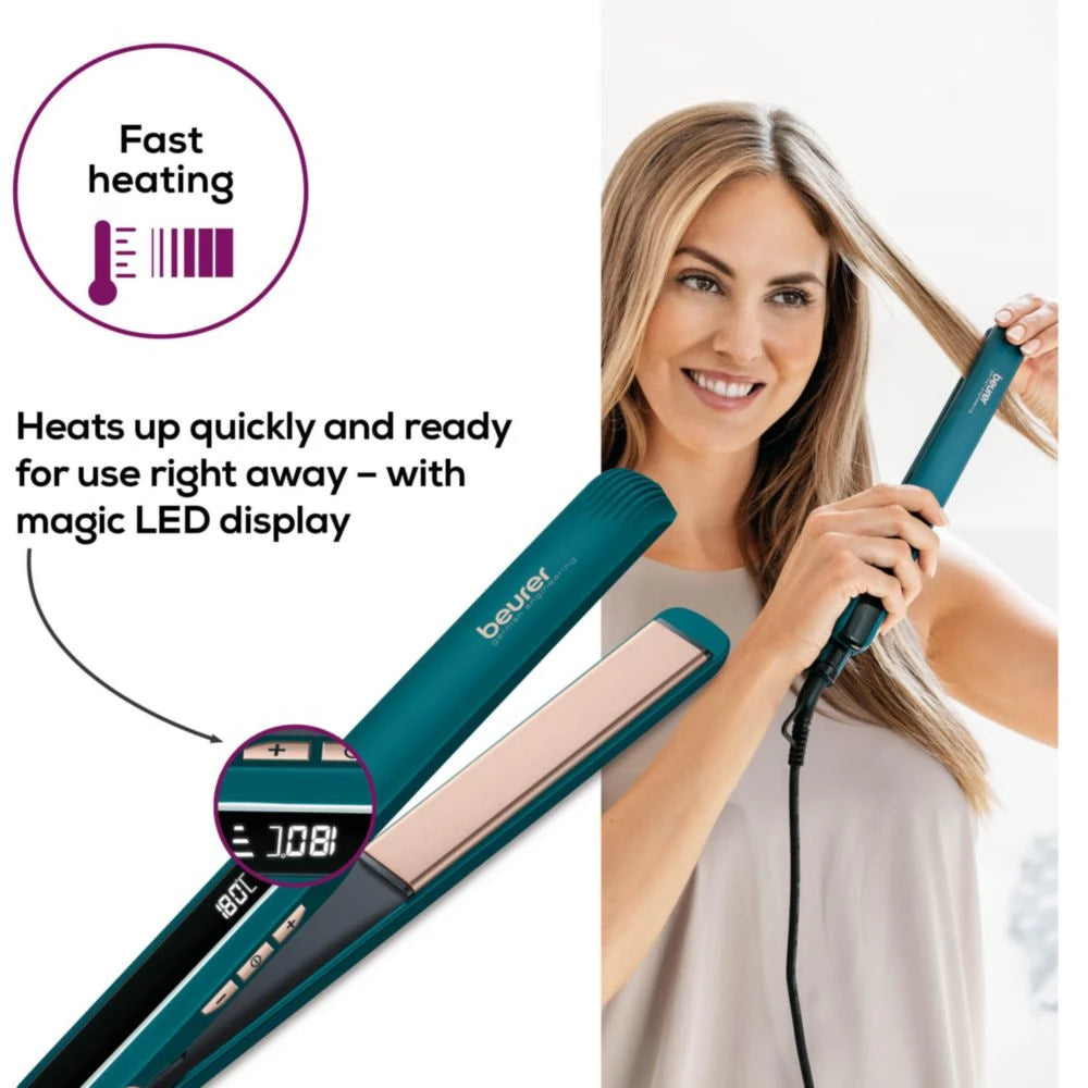 Beurer HS 50 Ocean Hair Straightener Keratin Ceramic Coating