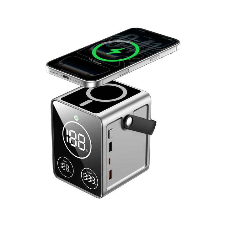 WIWU Power Station PS300 5-in-1 Outdoor Power Bank 50000mAh, 100W Fast Charging with Wireless Pad